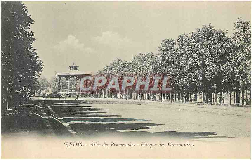 Reims — Allée des Promenades — Kiosque des Marronniers — Antike Ansichtskarte