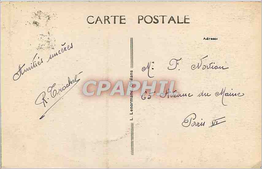 Orléans — La Cathédrale, vue d'avion — L. Lenormand, Orléans — Verso