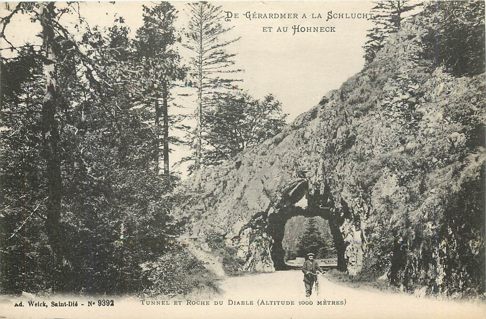 CPA Tunnel et roche du diable alt 1000m