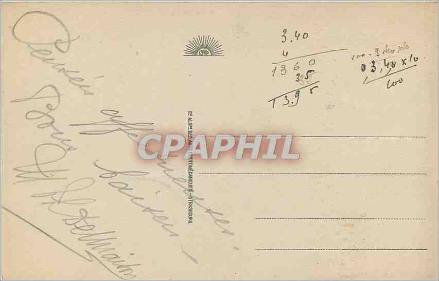 CPA Lourdes Le Chateau fort — Verso