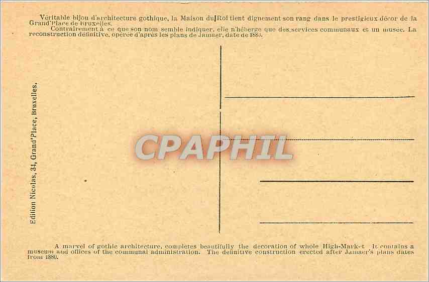 CPA Bruxelles laeken le cimetiere — Rückseite