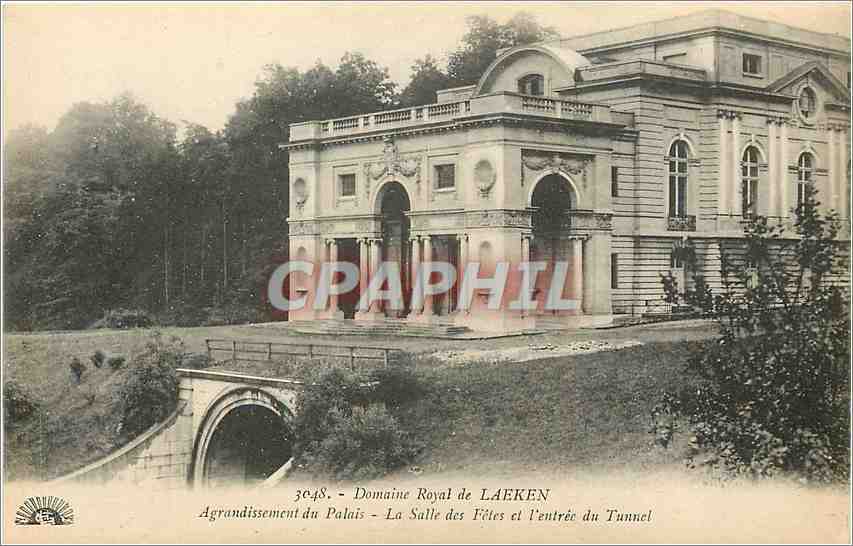 Domaine Royal de LAEKEN — Agrandissement du Palais - La Salle des Fêtes et l'entrée du Tunnel