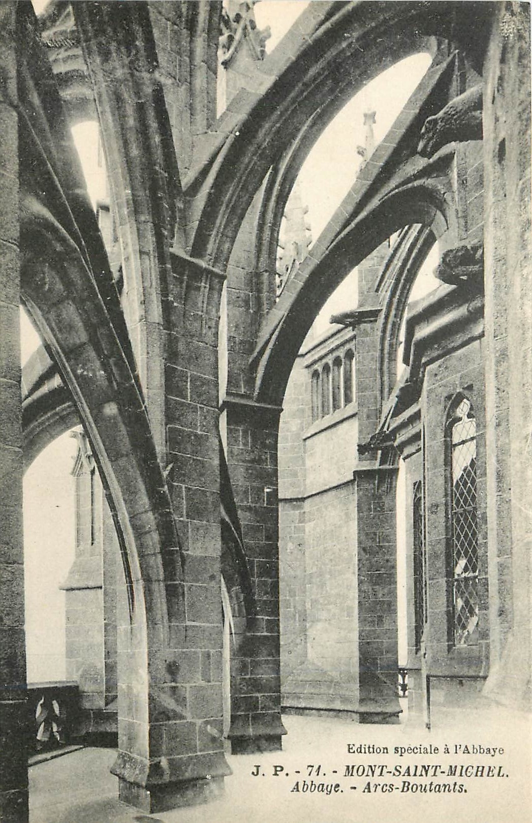 CPA Mont St Michel Abbaye Arcs Boutants