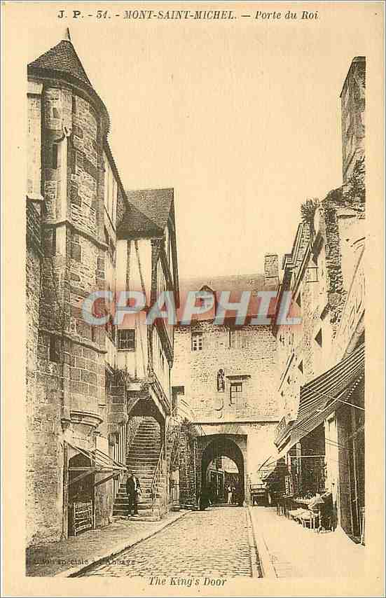 CPA Mont Saint Michel Porte du Roi