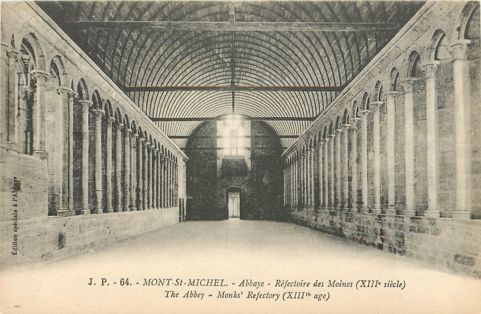 CPA Mont Saint Michel Abbaye Refectoire des Moines XIIIe s