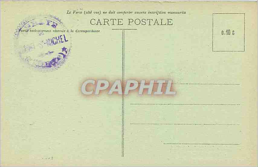 CPA Mont Saint Michel Abbaye Galerie du Cloitre — Rückseite