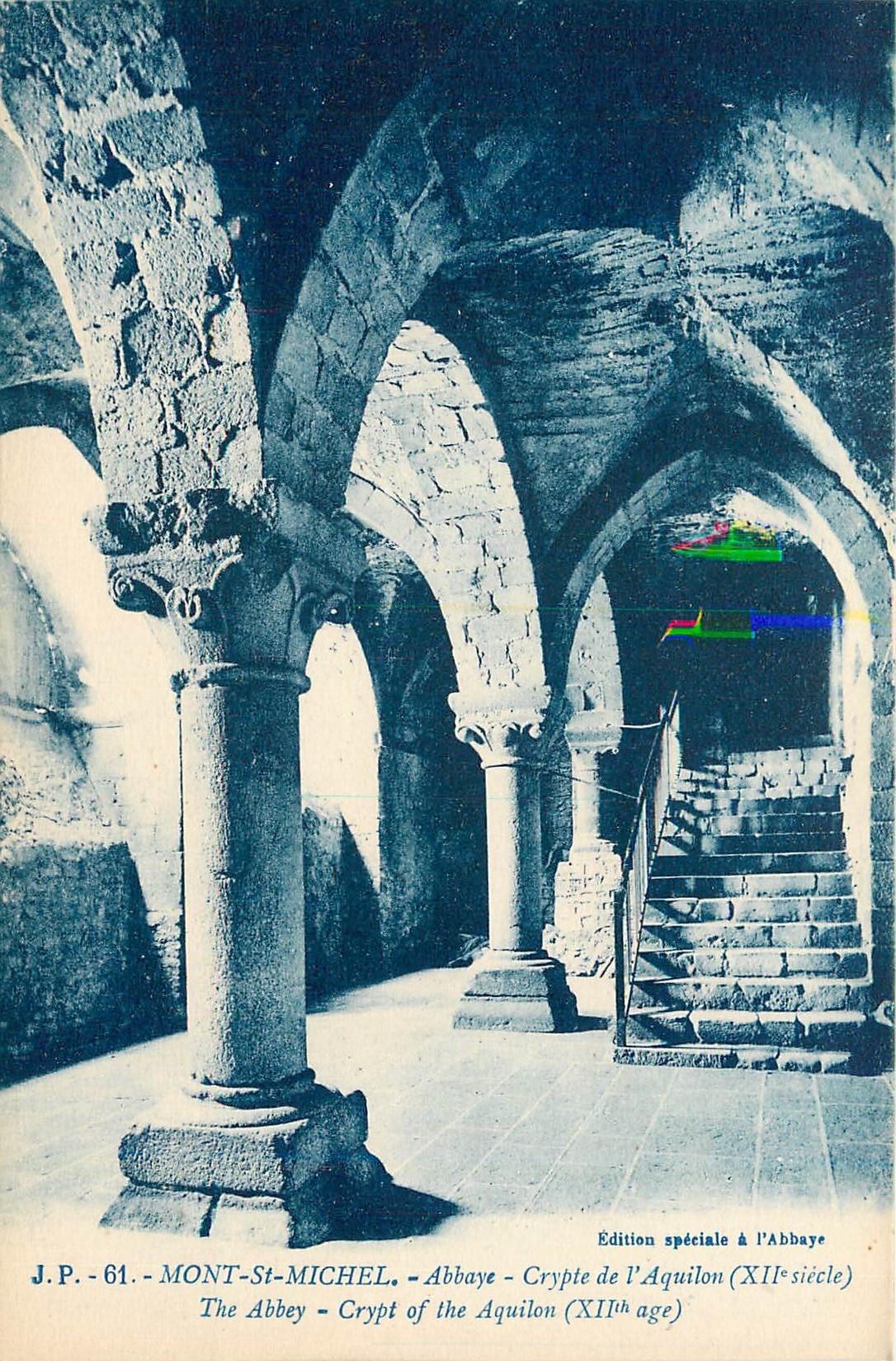 CPA Mont Saint Michel Abbaye crypte de l'Aquilon XIIe siecle