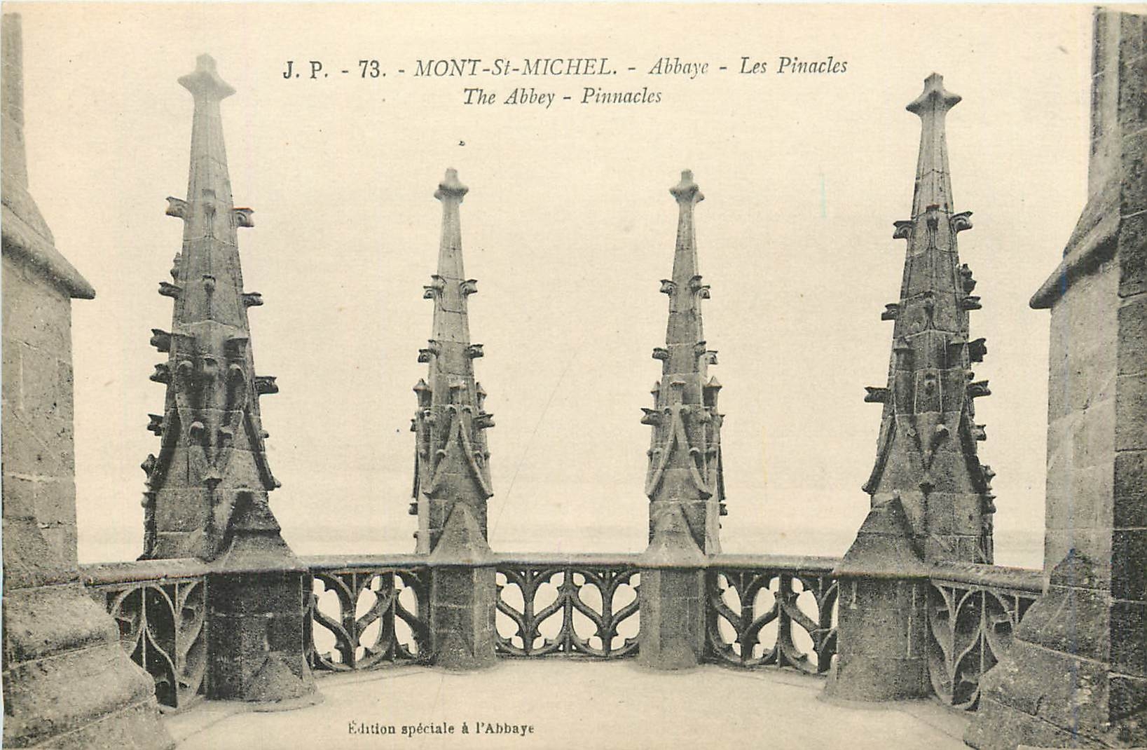CPA Mont Saint Michel Abbaye les Pinacles