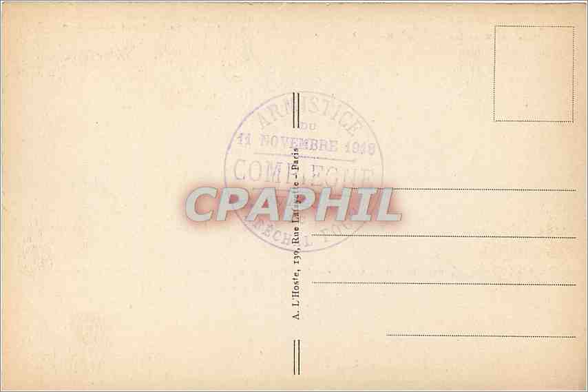 CPA armitice 11 novembre 1918 5h du matin — Rückseite