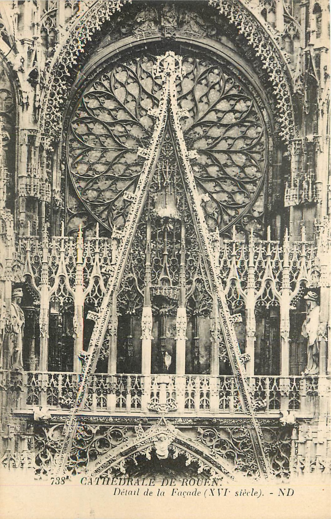 CPA Cathedrale de rouen detail de la façade XVI e siecle
