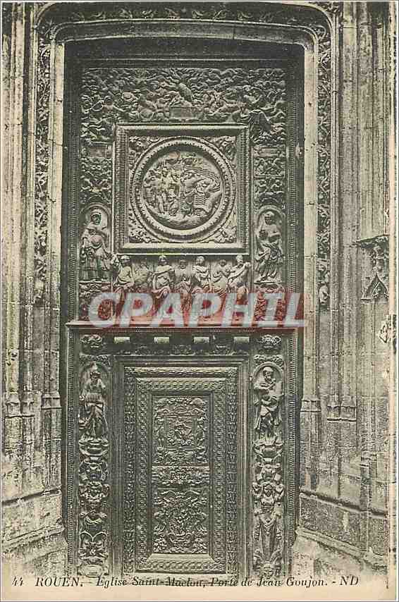 CPA Roeun Egise Saint Maelor Porte de jean Gonjon