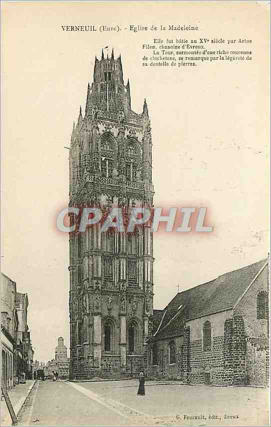 CPA Verneuil Eure Eglise de la madeleine