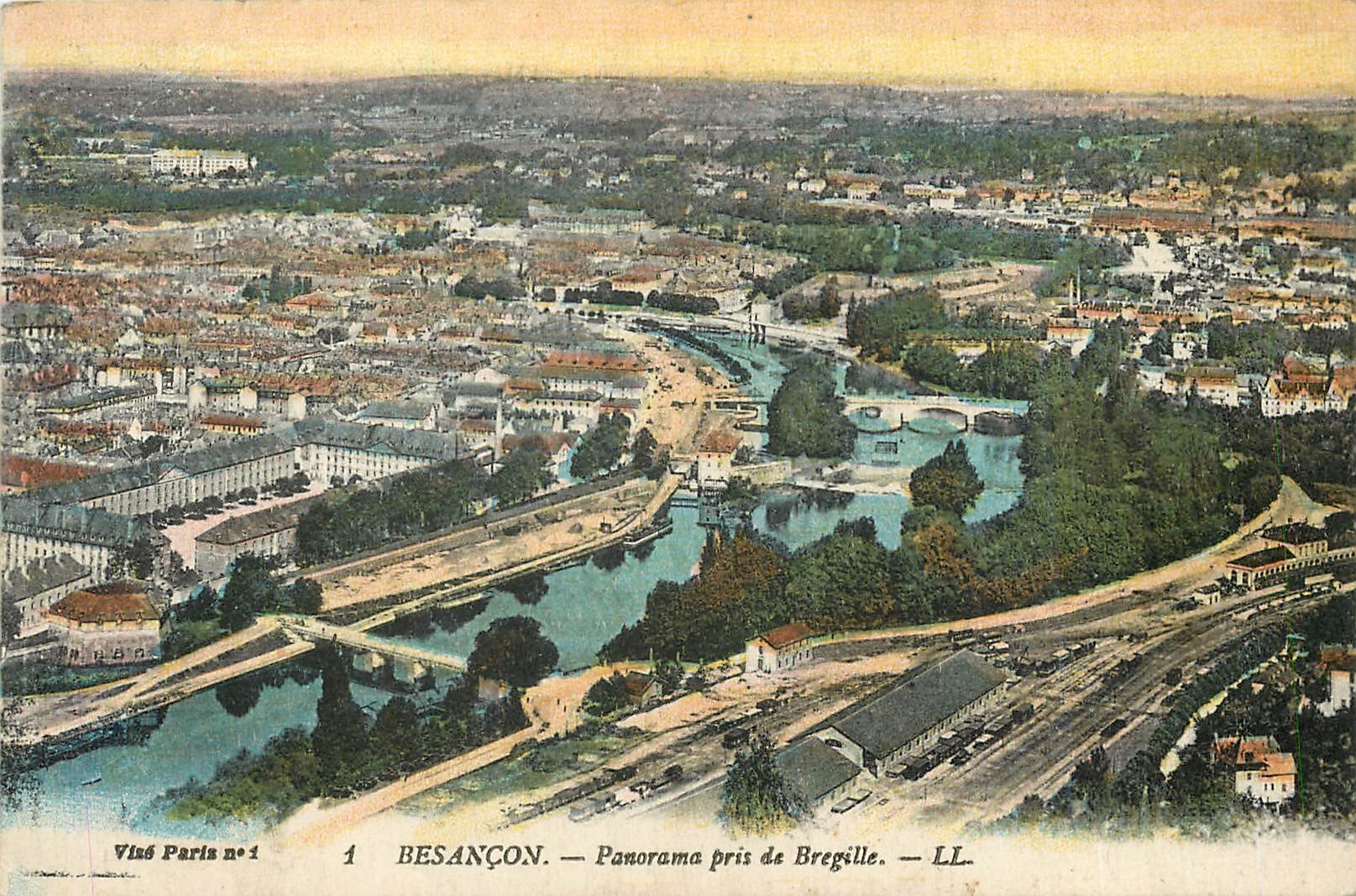 CPA Besancon Panorama pris de Bregille