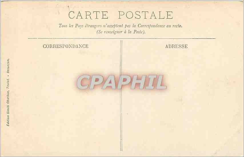 CPA Besancon Casino et Bains salins de la Mouillere — Rückseite