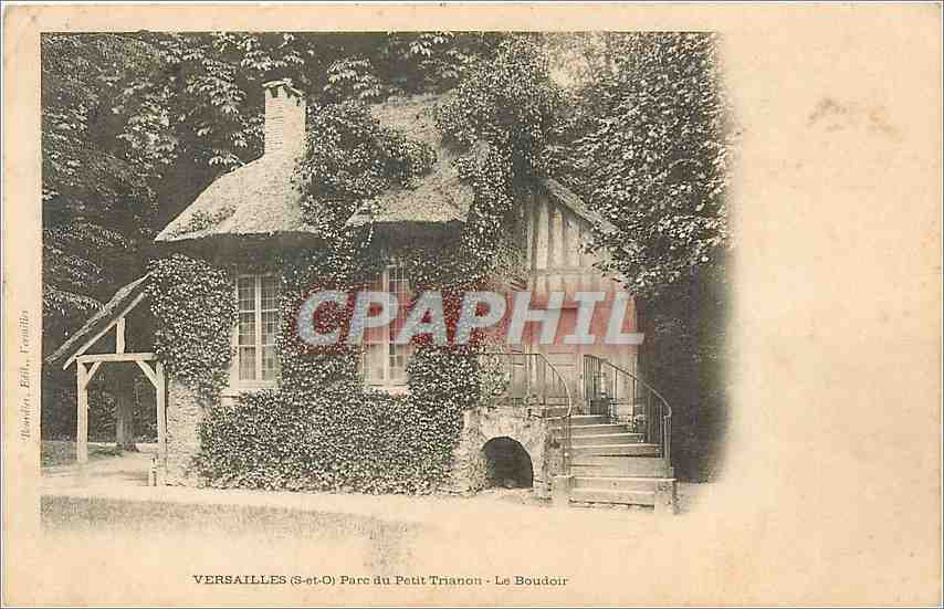 CPA Versailles S et O Parc du petit trianon le boudoir