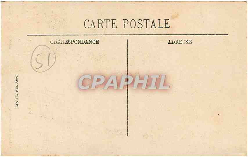 CPA Reims La cathedrale incendiee par les Allemands — Back