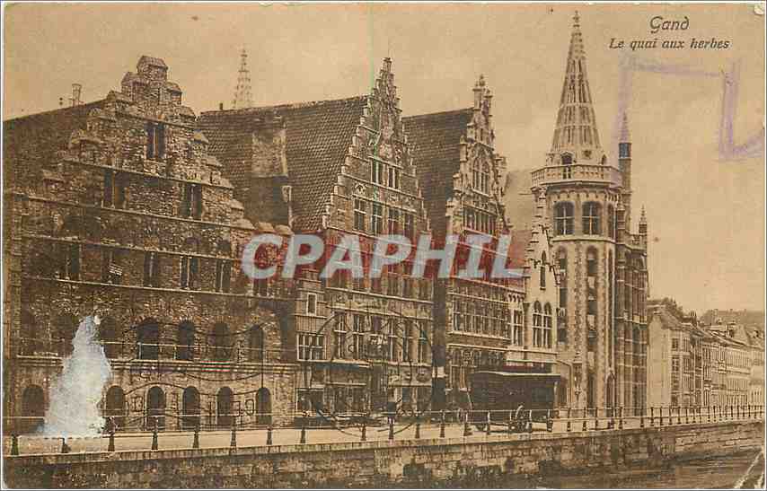 CPA Gand le quai aux herbes