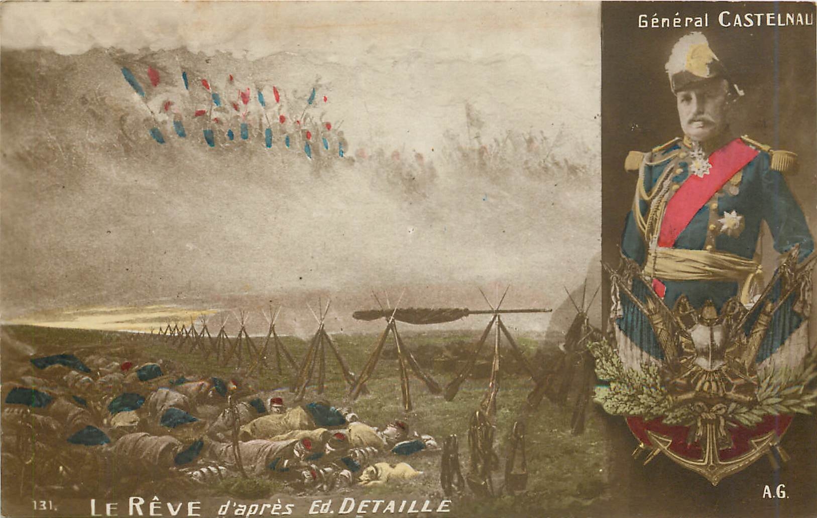 CPA Le reve d'apres ed Detaille General Castelnau