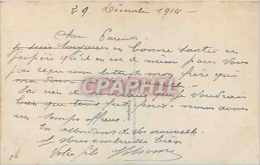 CPA Le reve d'apres ed Detaille General Castelnau — Rückseite