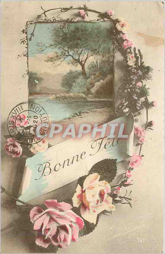 CPA Vœux Fleurs