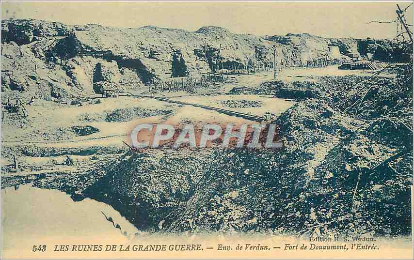 Les Ruines de la Grande Guerre — Env. de Verdun — Fort de Douaumont, l'Entrée — Édition H. S. Verdun, n° 549