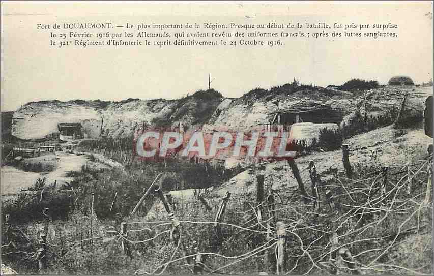 CPA Fort de Douaumont  le plus de la region  resque au debut de la bataille fut pris par surprise