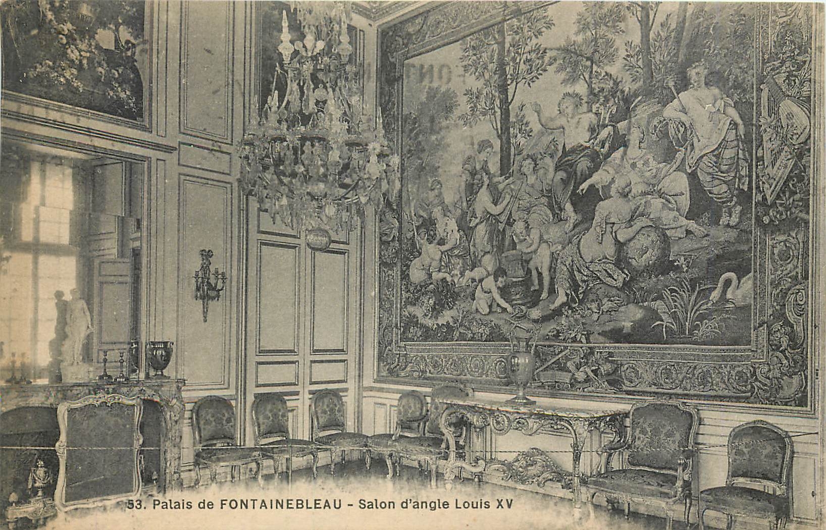 CPA Palais de fontainebleau Salon d' angle louis XV