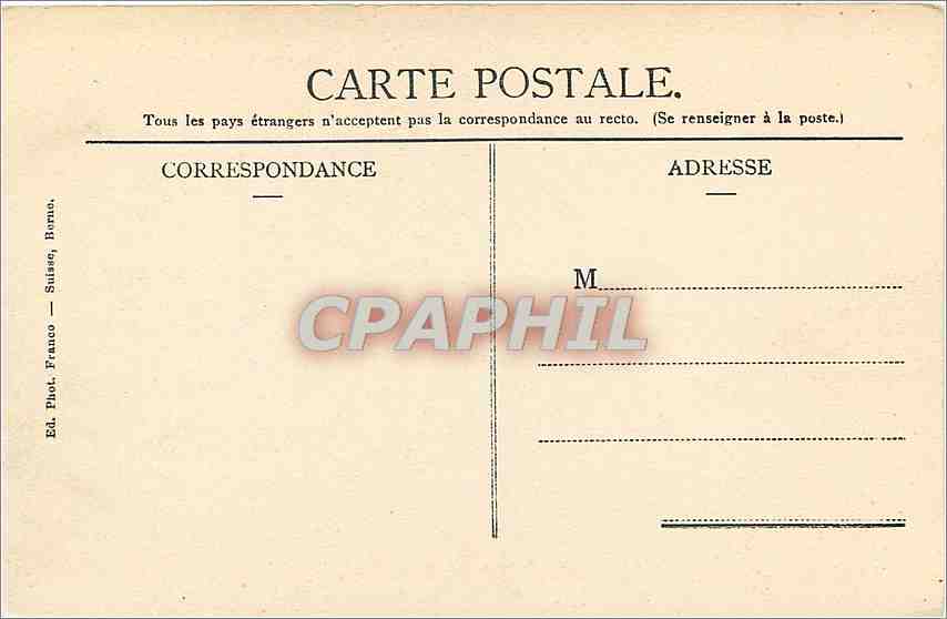 CPA Geneve la jetee des paquins — Verso
