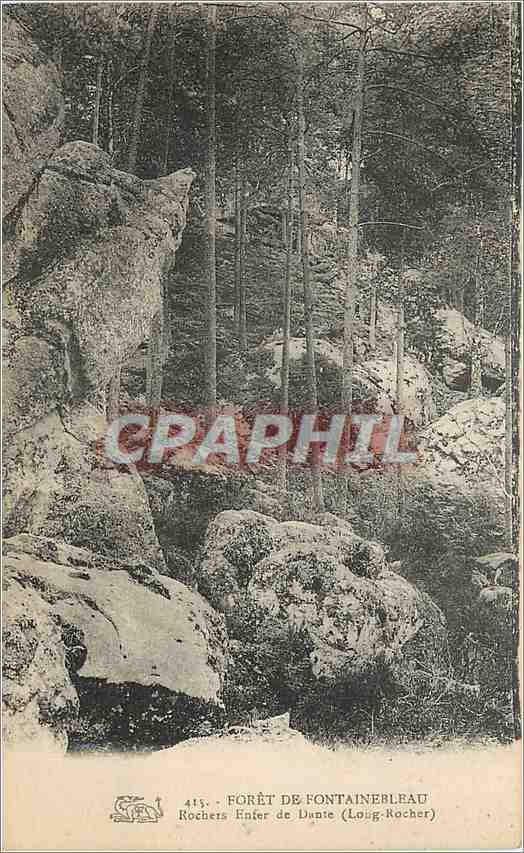 CPA Foret de fontainebleau rochers Enfer de Dante 