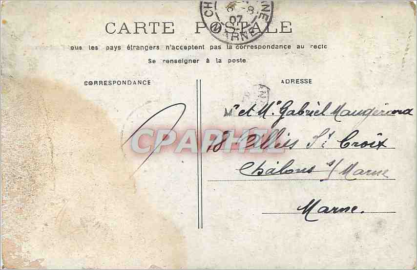 CPA Paris Eglise Saint germain l'Auxerrois — Verso
