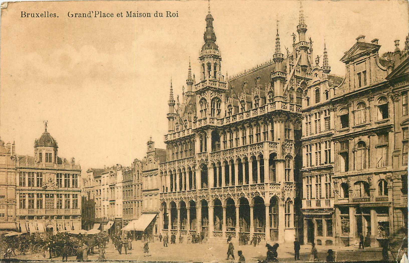CPA Bruxelles grand Place et maison du Roi