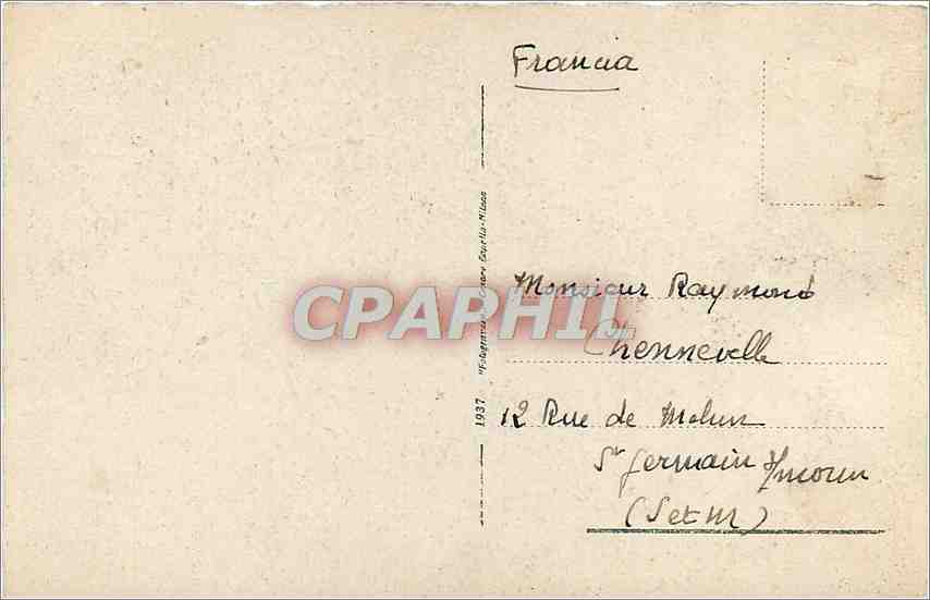 CPA Firenze Il Campanile della cattedrale Glotto — Rückseite