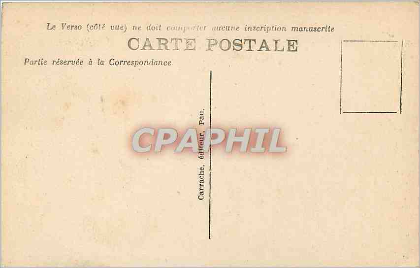 CPA Pau un coin du parc beaumont — Rückseite