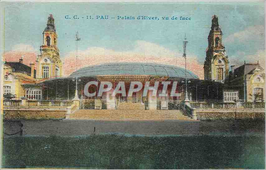 CPA Pau palais d'hiver vu de face
