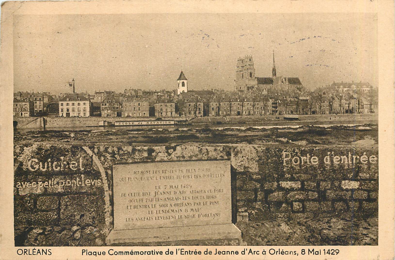 CPA Orleans Plque Commemortive de l'Entrée de Jeanne d'Arc a Orleans 8 mai 1429