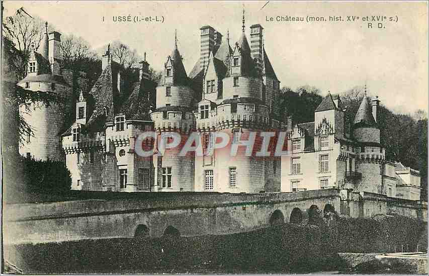 CPA Usse I et L le chateau mon hist Xve s RD