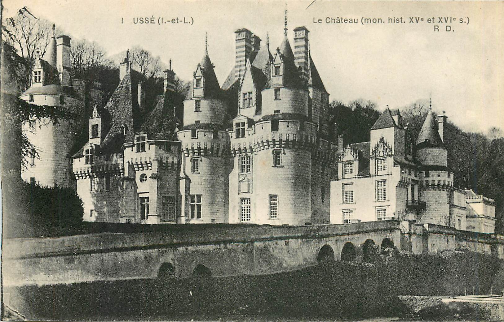 CPA Usse I et L le chateau mon hist Xve s RD