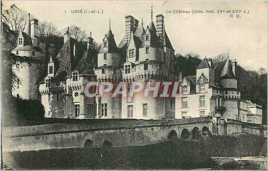 CPA Usse I et L le chateau mon hist Xve s RD