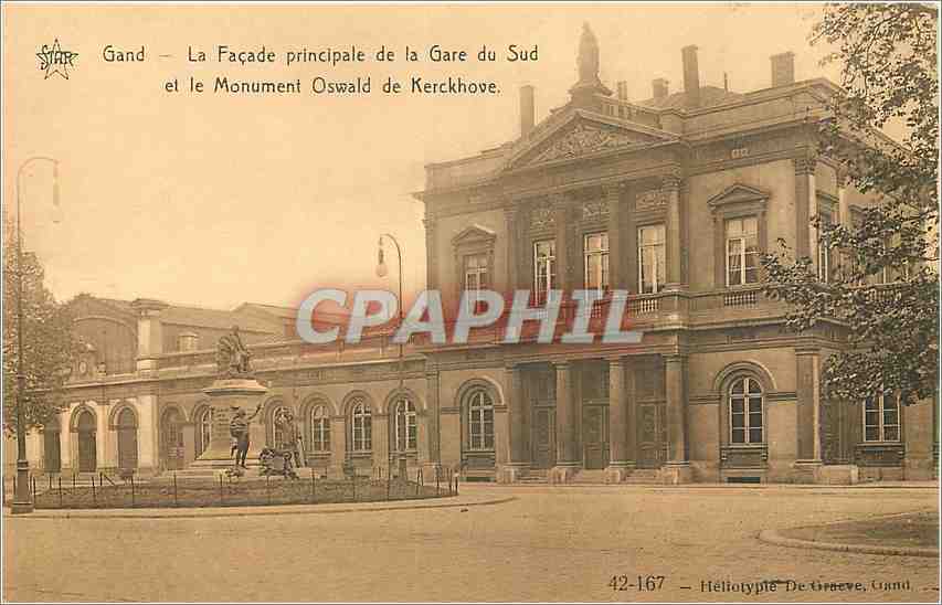 CPA Gand La Facae principale de la gare du Sud