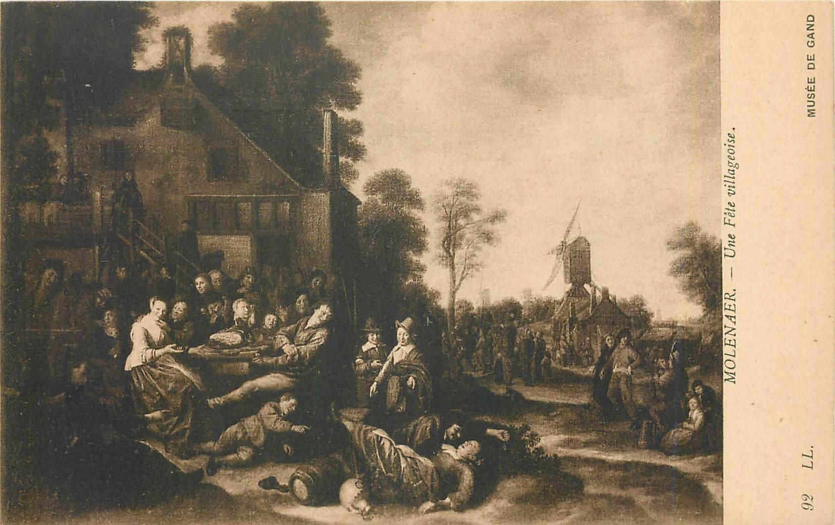 CPA Molenaer une fille Villageoise Musee de Gand