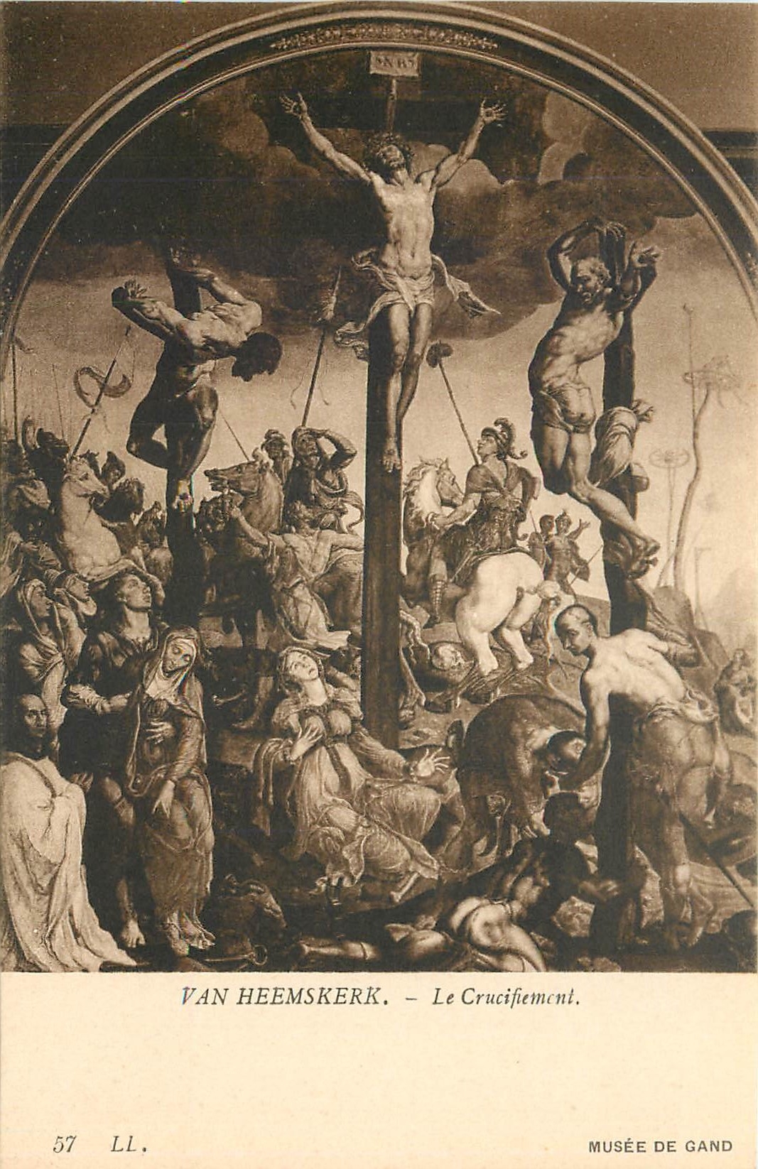 CPA Van Heenskerk Le crucifiement Musee de Gand