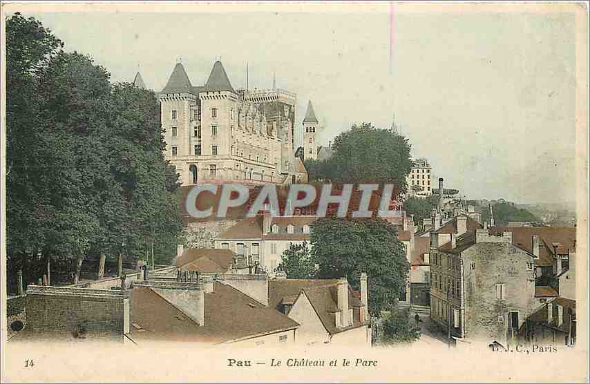 CPA Pau le Chateau et le Parc