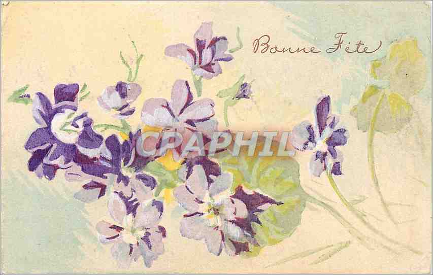 CPA Vœux Fleurs