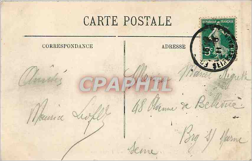 Fontainebleau — Il Palazzo — Il Salone dell’Abdicazione — LL. n°65 — Verso