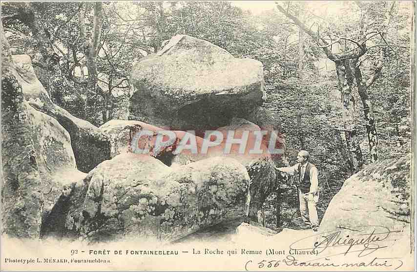 CPA Foret de Fontainebleau  la Roche qui Remue Mont Chauvet