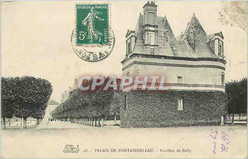 Schloss Fontainebleau — Pavillon Sully — unbekannter Verleger, Nr. 48