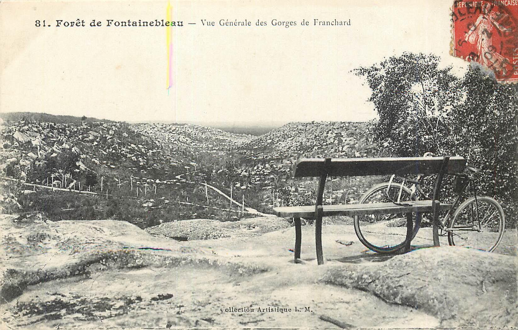 CPA Foret de Fontainebleau vu generale des Gorges de Franchard Velo Cycle