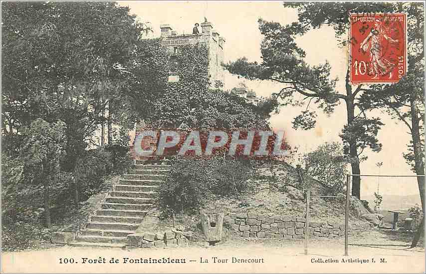 Wälder von Fontainebleau — La Tour Denecourt — Künstlerische Sammlung L. M.