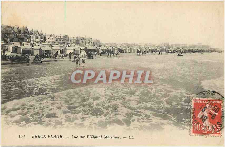 CPA Berck Plage Vue sur l'hopitel Maritime