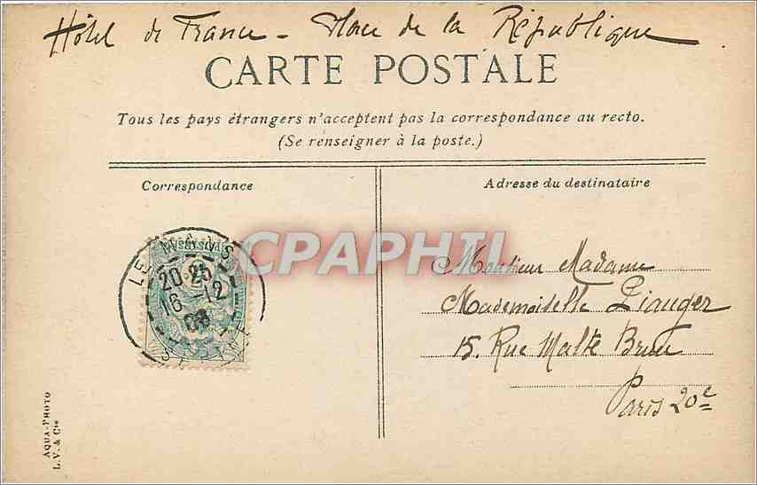 CPA le mans maison dite de la Reine Berengere la cour interieure — Rückseite